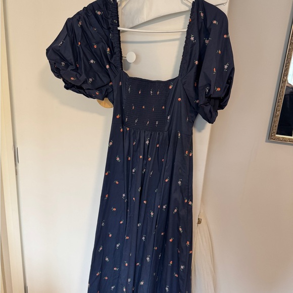 Hill House Navy Maxi Dress with Petite Floral Print - Picture 4 of 7
